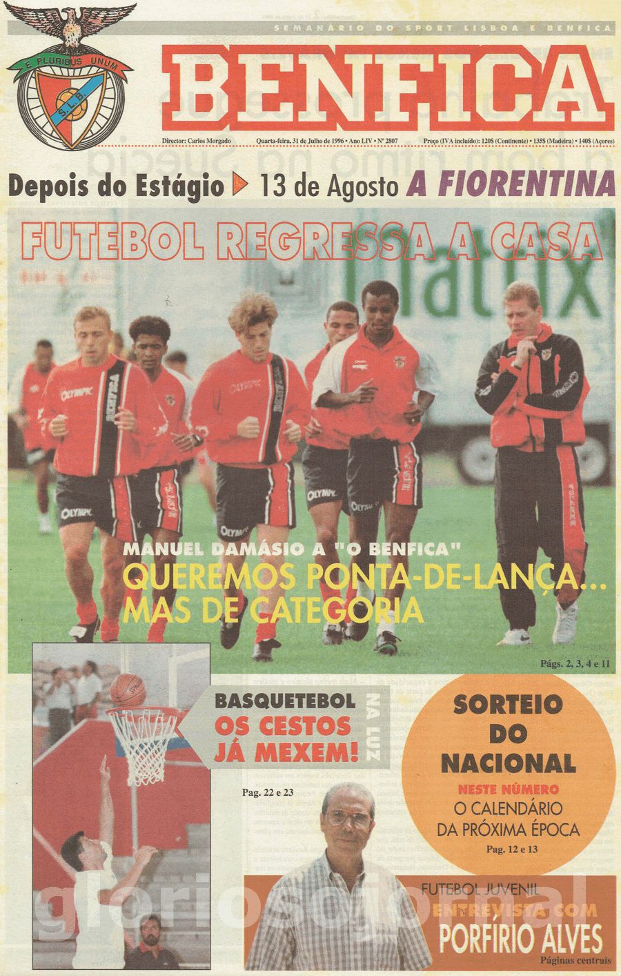 jornal o benfica 2807 1996-07-31